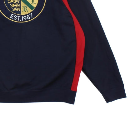 Mens Sweatshirt Embroidered Long Sleeve Big Crest