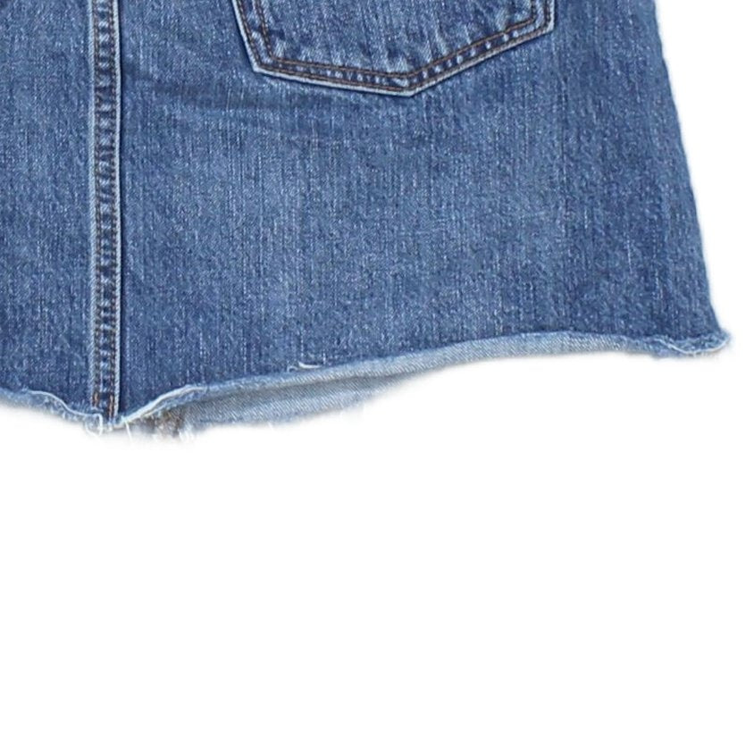 Womens Denim Skirt Frayed Hem Classic