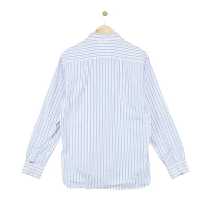 Mens Striped Shirt Button Up Long Sleeve