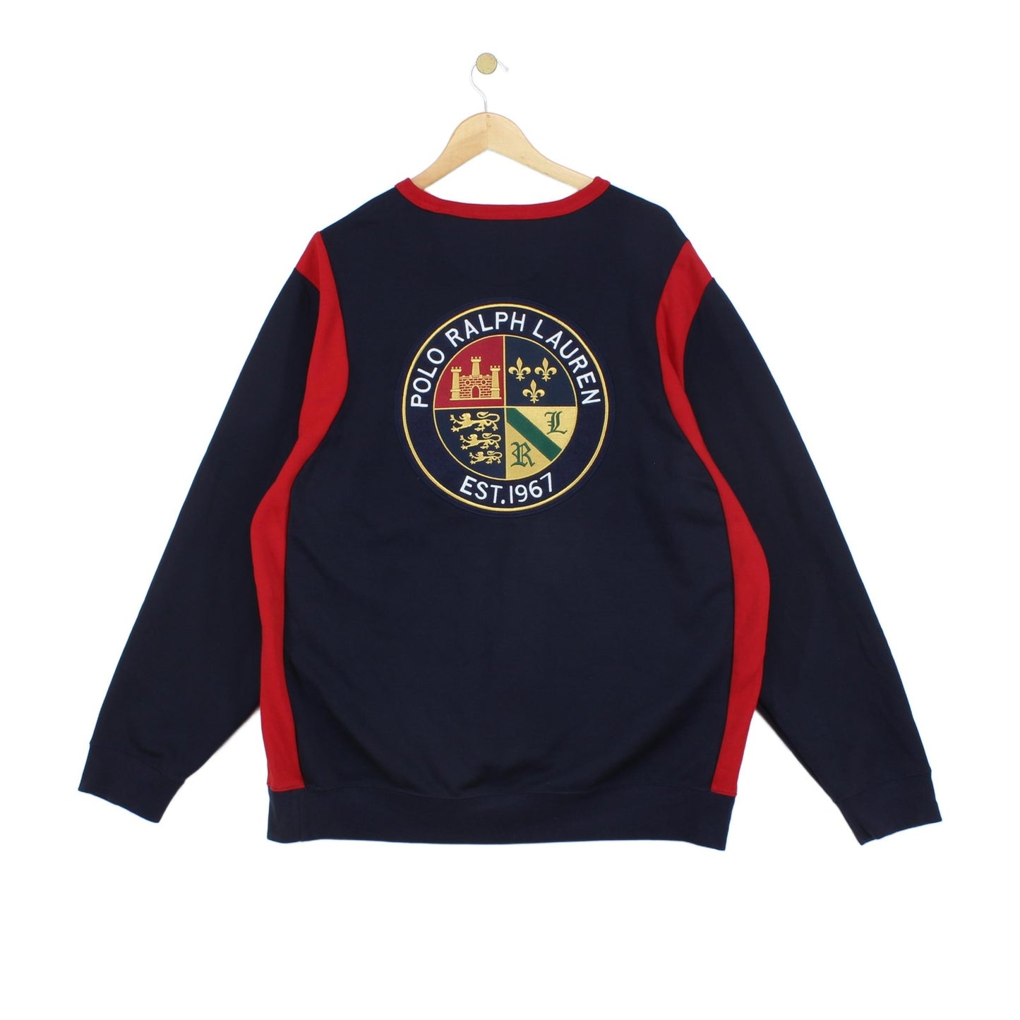 Mens Sweatshirt Embroidered Long Sleeve Big Crest