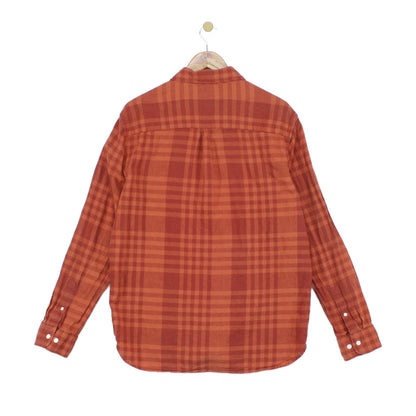 Mens Plaid Shirt Slim Fit Cotton Linen