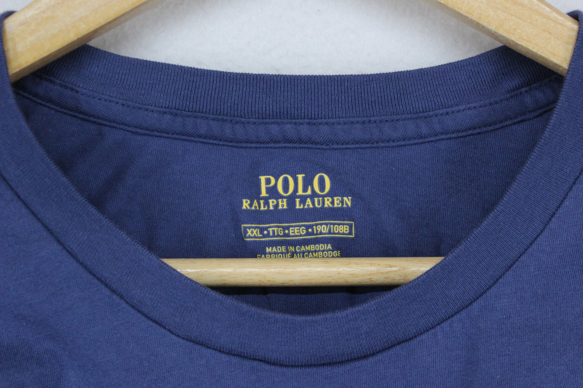 Mens Long T-Shirt Crew Neck Logo Skinny Fit