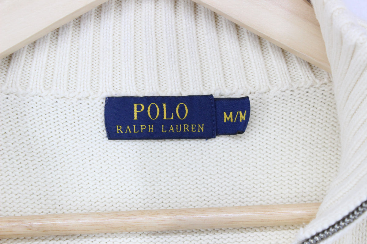 Mens 1/4 Zip Jumper Knit Pullover Cotton