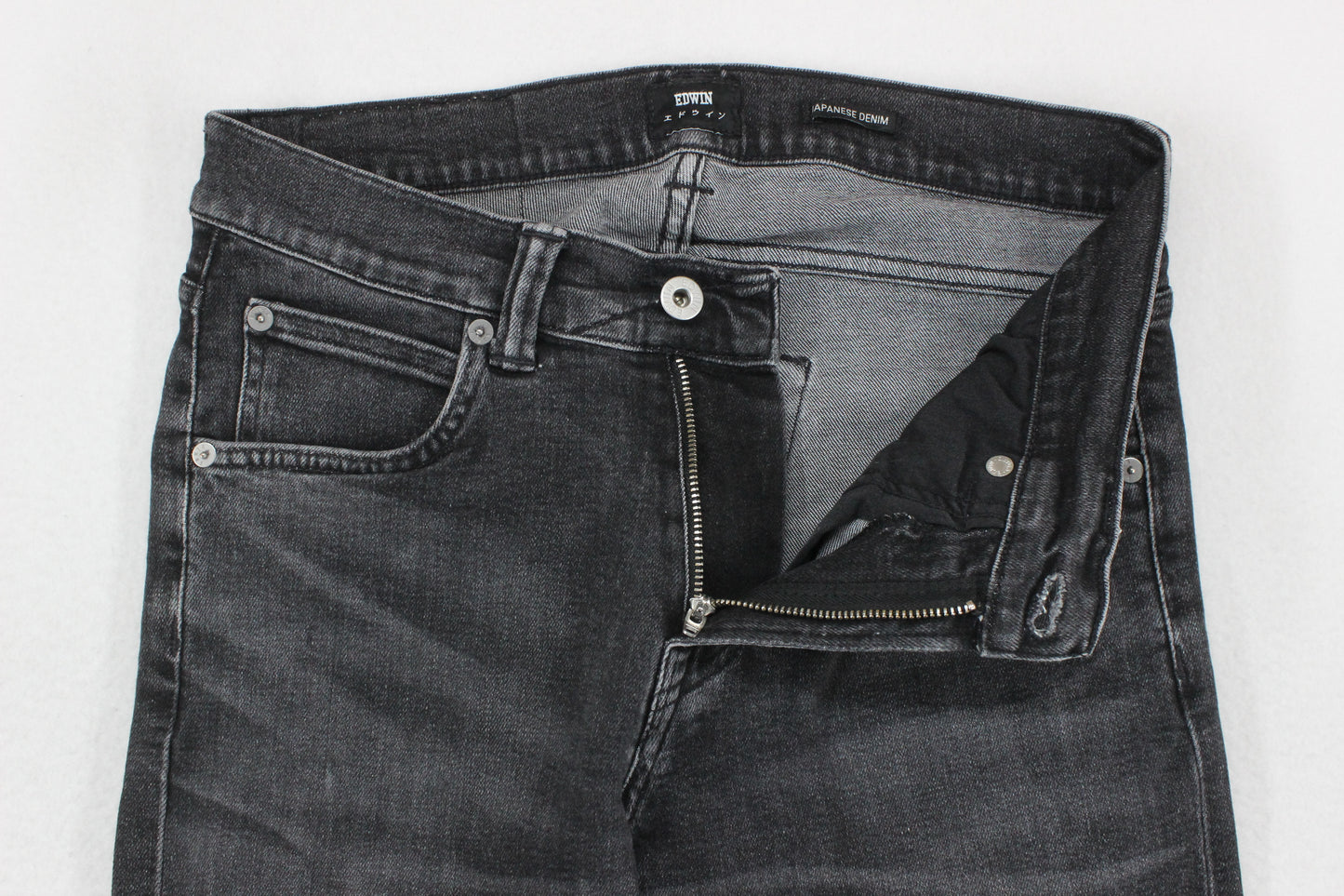 Mens Cuffed Jeans Stretch Slim Tapered