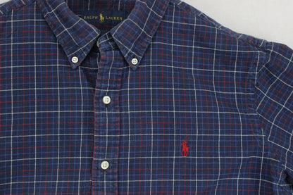 Mens Plaid Shirt Long Sleeve Button Down