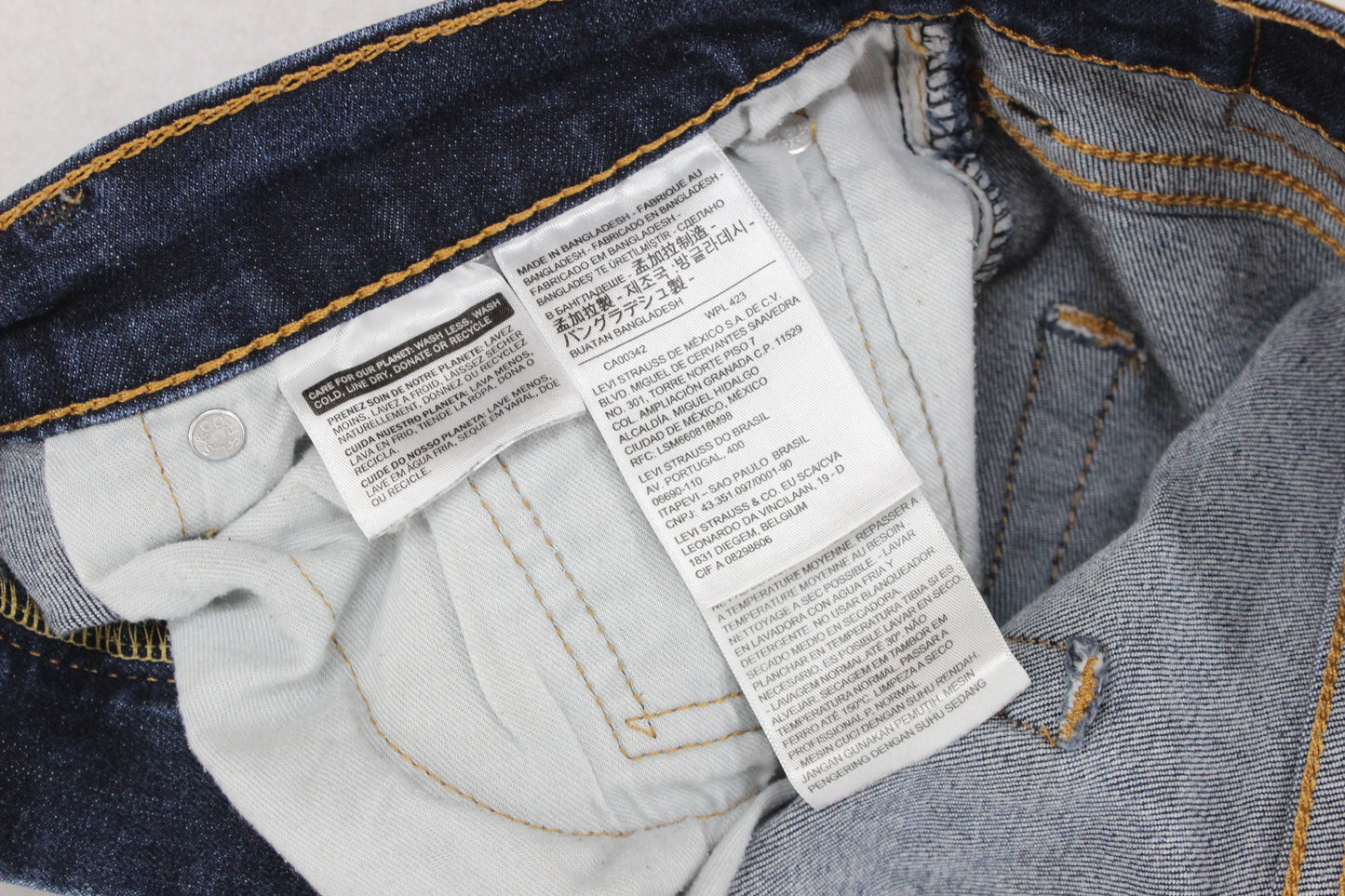 Mens 502 Jeans Regular Tapered Stretch Denim