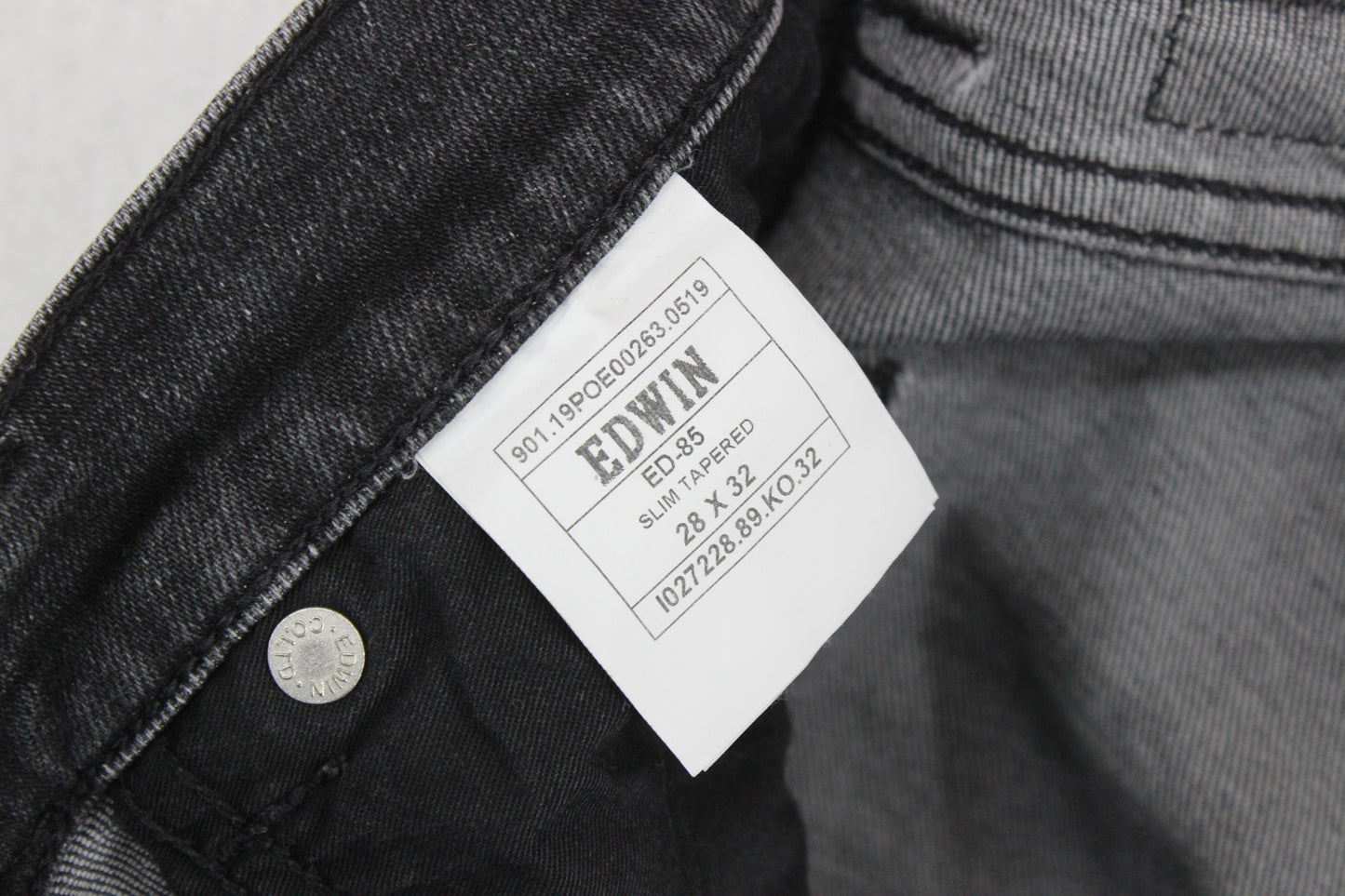 Mens Cuffed Jeans Stretch Slim Tapered