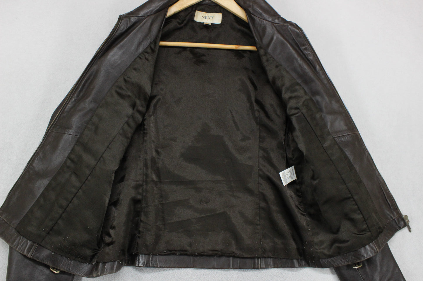 Womens Leather Jacket  Full Zip Biker Classic
