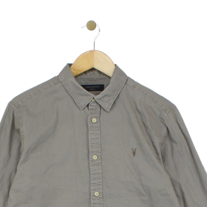 Mens Shirt Button Up Long Sleeve Cotton