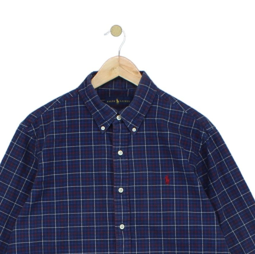 Mens Plaid Shirt Long Sleeve Button Down