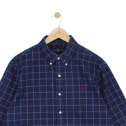 Mens Plaid Shirt Long Sleeve Button Down