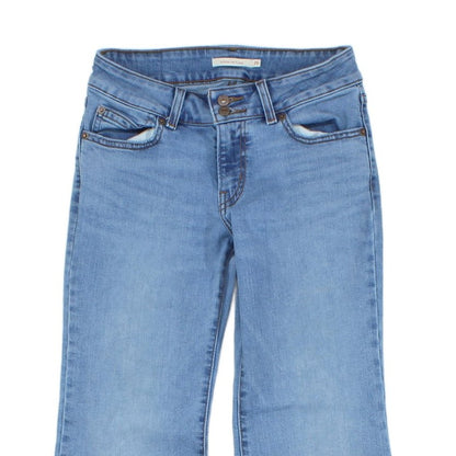 Womens Superlow Flare Jeans Denim Zip Fly