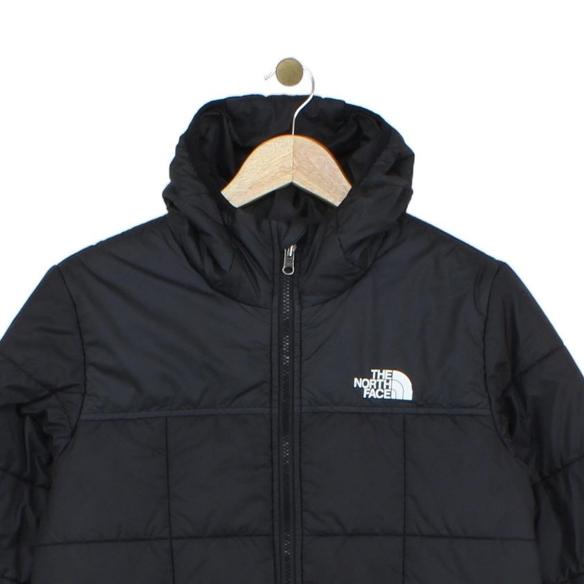 Boys Quilted Jacket Hooded Full Zip Reversible