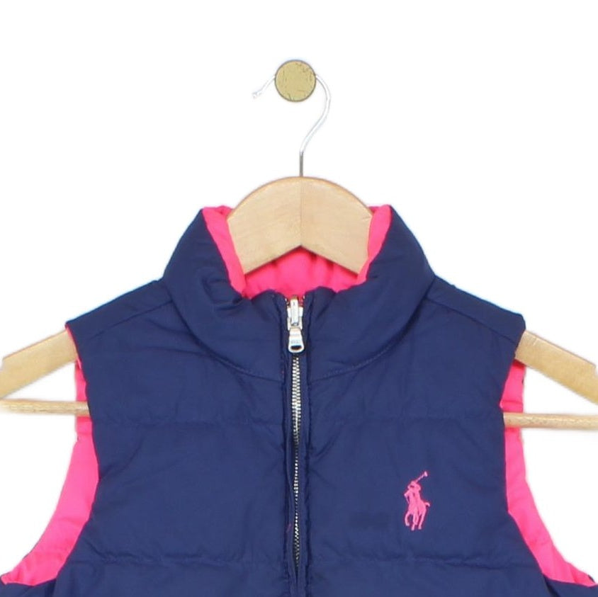 Girls Down Bodywarmer Reversible Sleeveless Outerwear