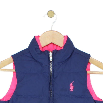 Girls Down Bodywarmer Reversible Sleeveless Outerwear