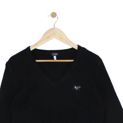 Womens V-Neck Jumper Wool Cashmere Angora