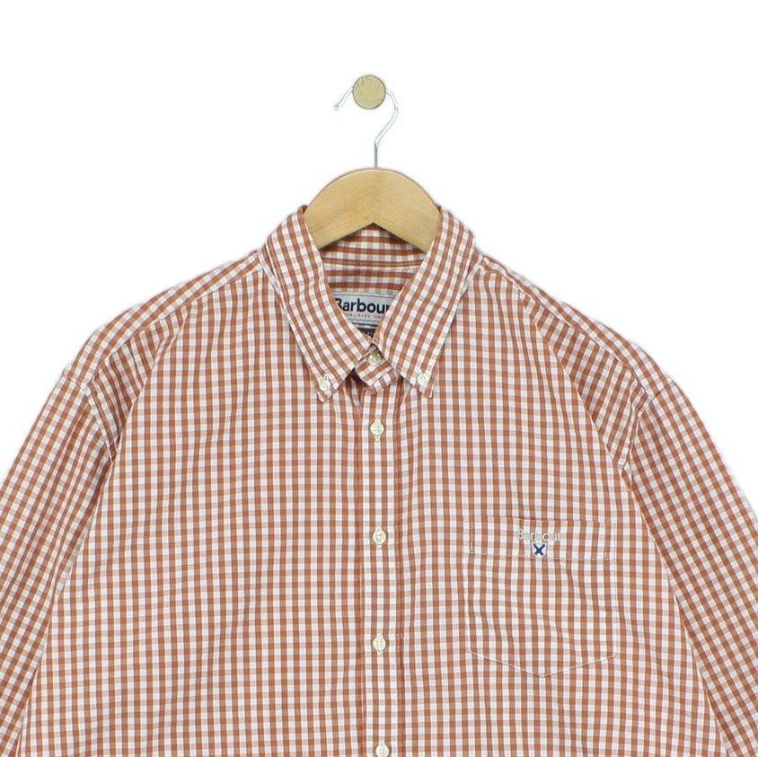 Mens Check Shirt Long Sleeve Button Up