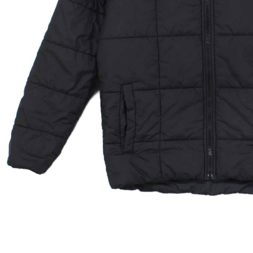 Boys Quilted Jacket Hooded Full Zip Reversible