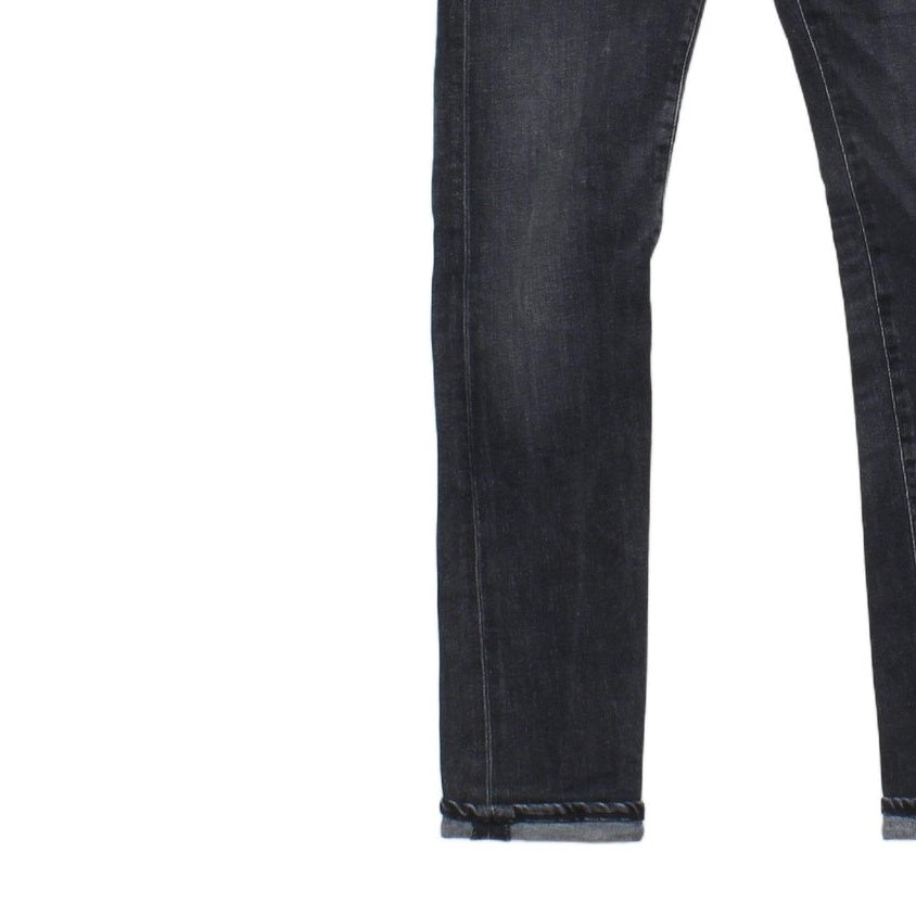Mens Cuffed Jeans Stretch Slim Tapered