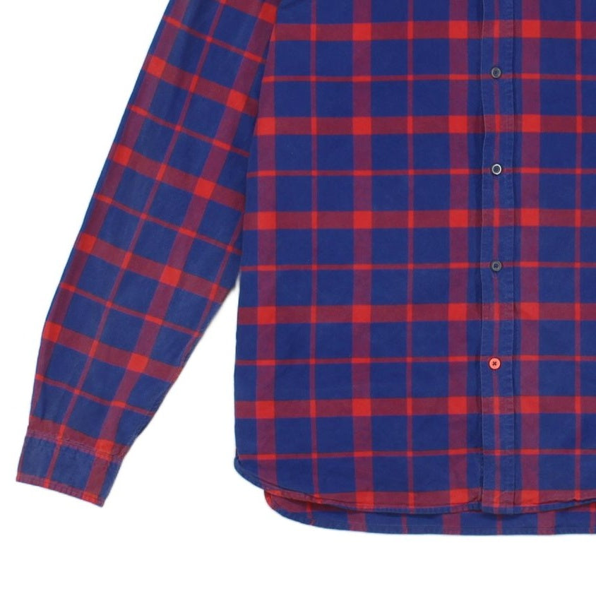 Mens Plaid Shirt Long Sleeve Button Up