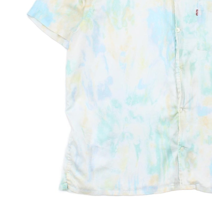 Mens Tie Dye Shirt Relaxed Short Sleeve