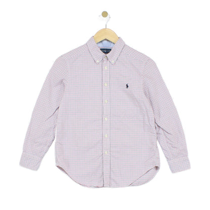 Boys Check Shirt Long Sleeve Classic