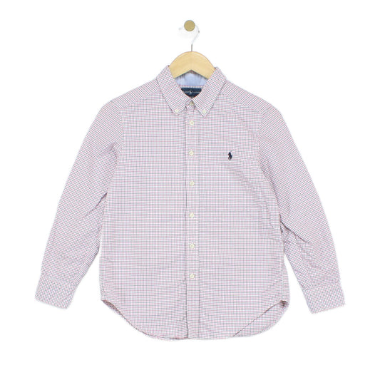 Boys Check Shirt Long Sleeve Classic