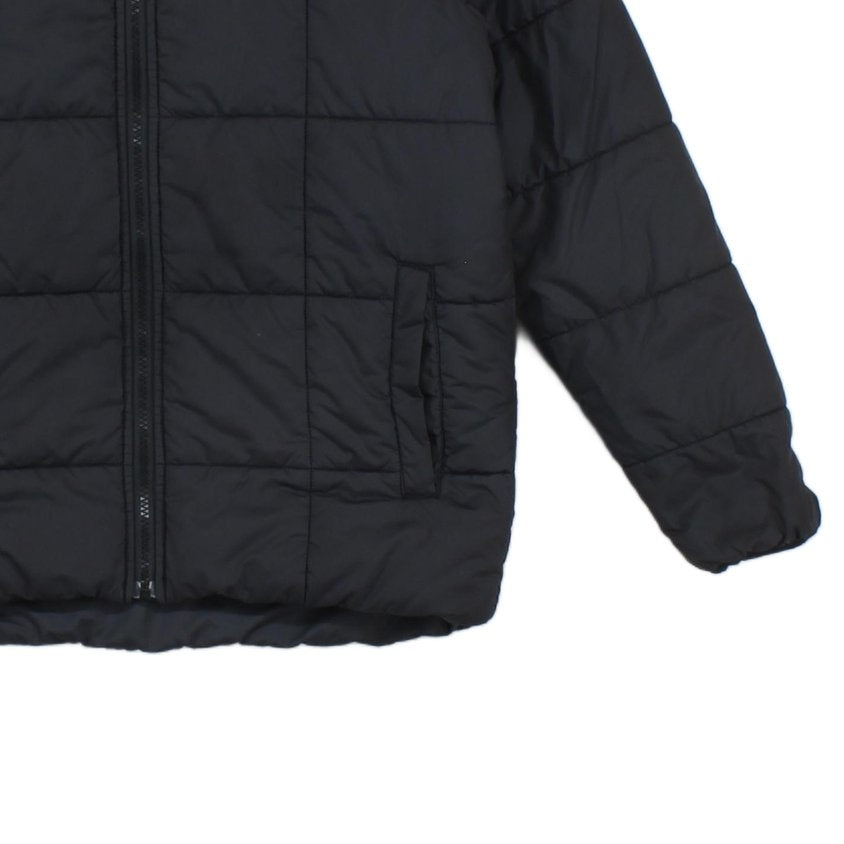 Boys Quilted Jacket Hooded Full Zip Reversible
