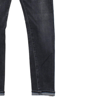 Mens Cuffed Jeans Stretch Slim Tapered