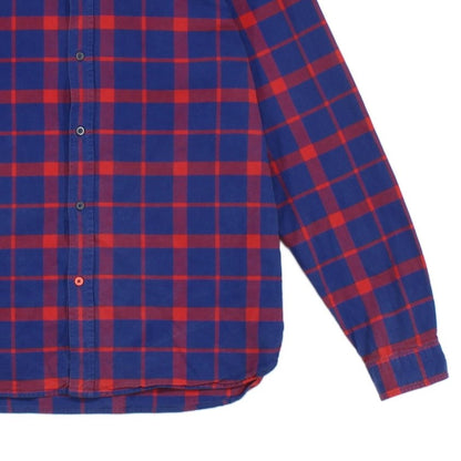 Mens Plaid Shirt Long Sleeve Button Up