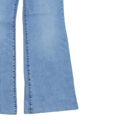 Womens Superlow Flare Jeans Denim Zip Fly