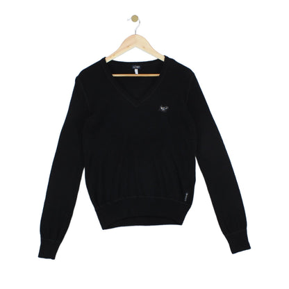 Womens V-Neck Jumper Wool Cashmere Angora