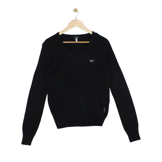 Womens V-Neck Jumper Wool Cashmere Angora