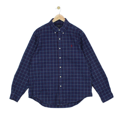 Mens Plaid Shirt Long Sleeve Button Down