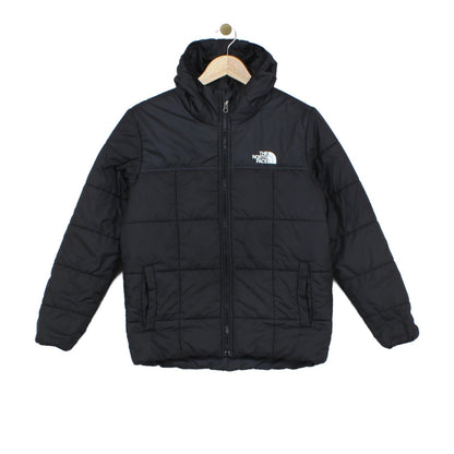 Boys Quilted Jacket Hooded Full Zip Reversible