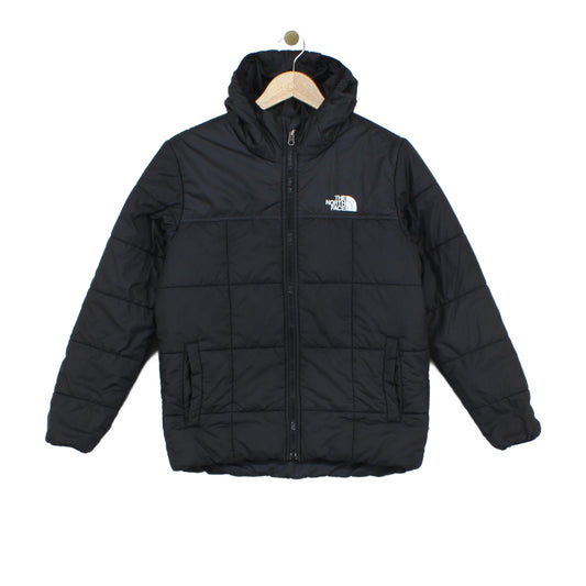 Boys Quilted Jacket Hooded Full Zip Reversible
