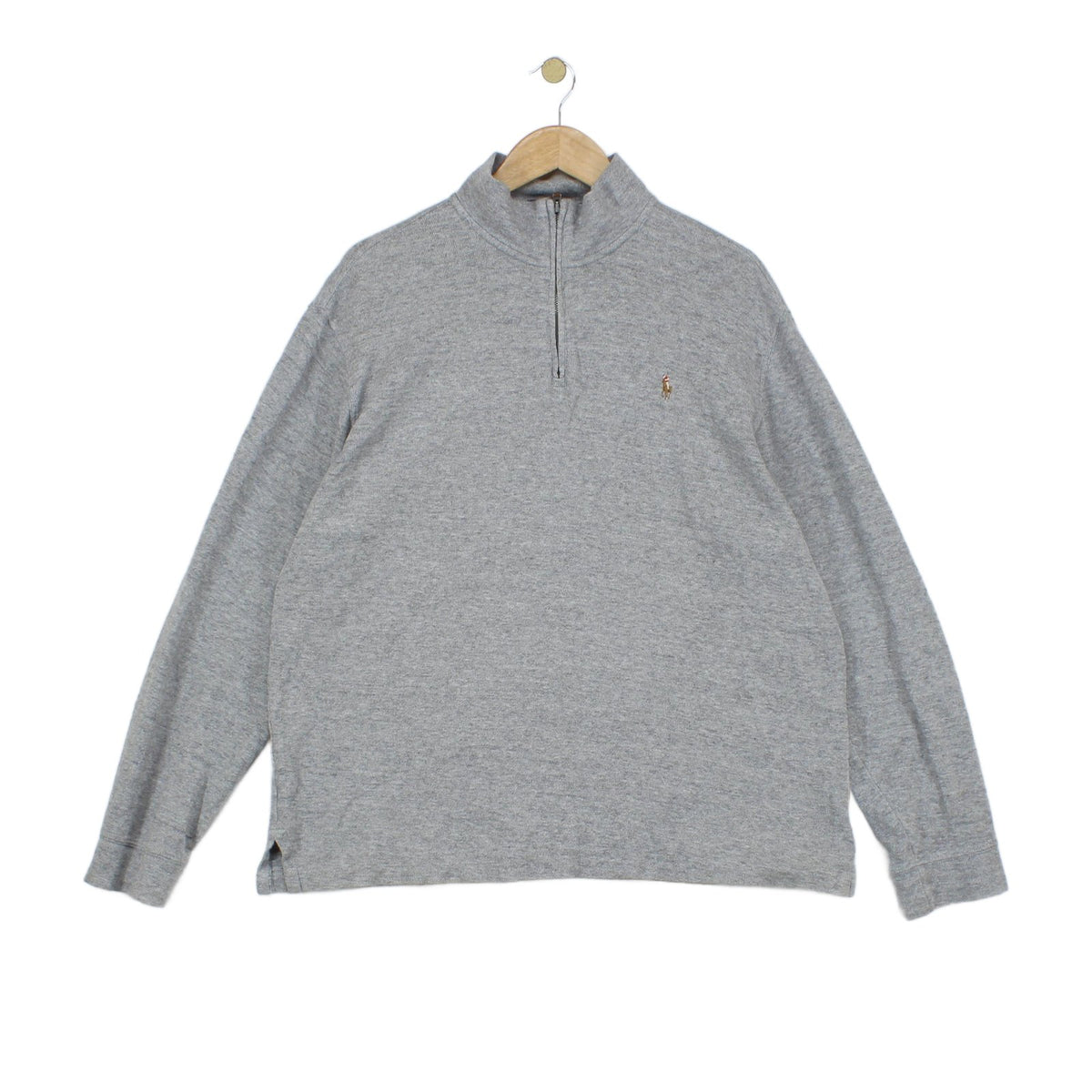 Mens 1/4 Zip Jumper Estate Rib Long Sleeve Cotton