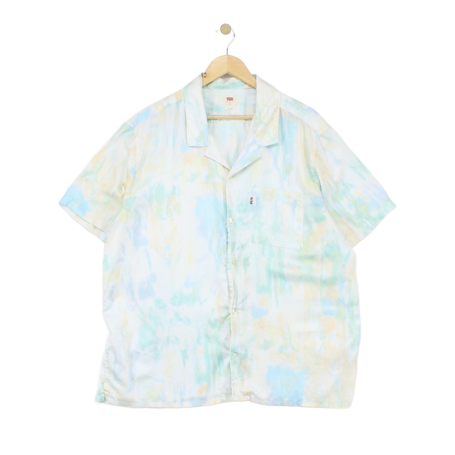 Mens Tie Dye Shirt Relaxed Short Sleeve