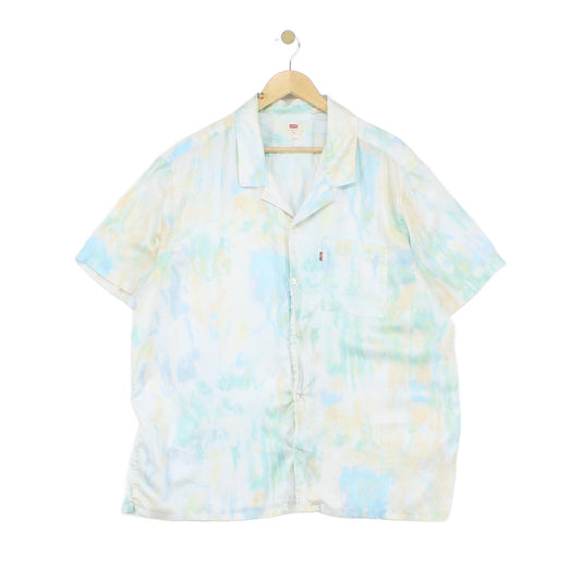 Mens Tie Dye Shirt Relaxed Short Sleeve