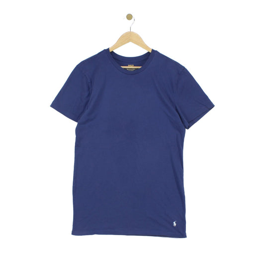 Mens Long T-Shirt Crew Neck Logo Skinny Fit