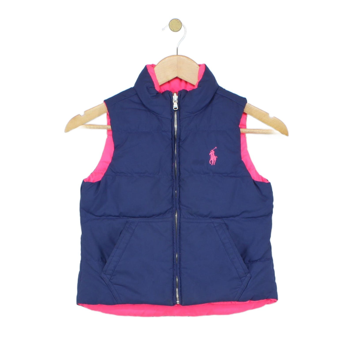 Girls Down Bodywarmer Reversible Sleeveless Outerwear