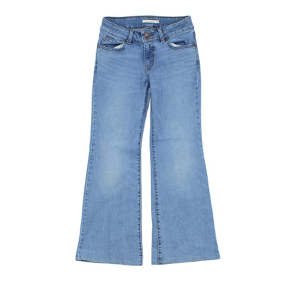 Womens Superlow Flare Jeans Denim Zip Fly