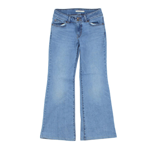 Womens Superlow Flare Jeans Denim Zip Fly