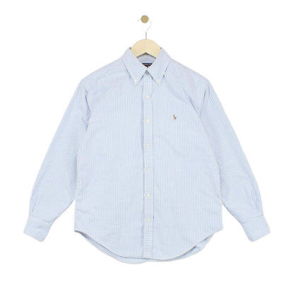 Womens Striped Shirt Button Up Collared