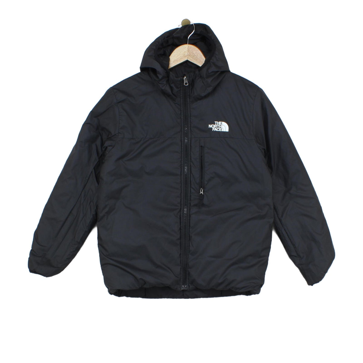 Boys Quilted Jacket Hooded Full Zip Reversible