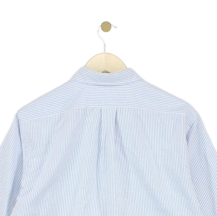 Womens Striped Shirt Button Up Collared