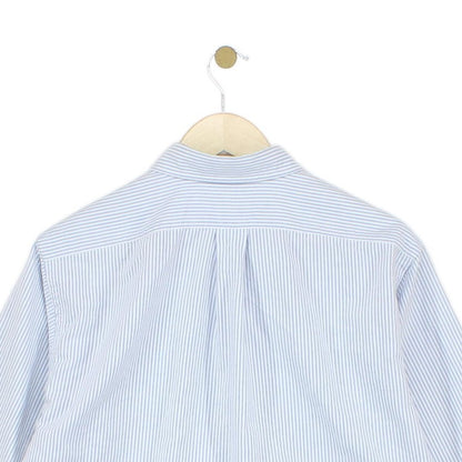 Womens Striped Shirt Button Up Collared