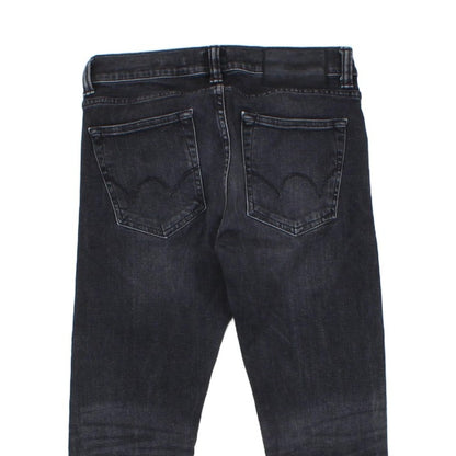 Mens Cuffed Jeans Stretch Slim Tapered