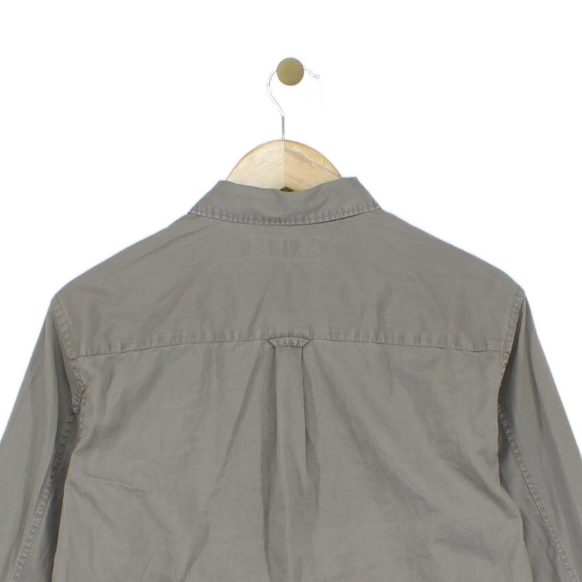 Mens Shirt Button Up Long Sleeve Cotton
