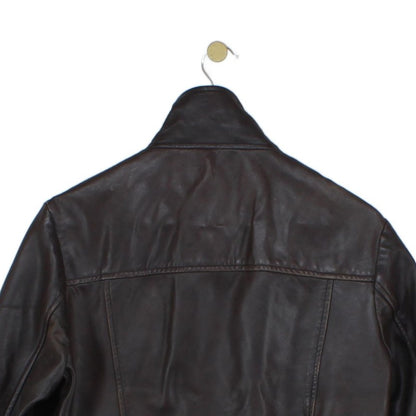 Womens Leather Jacket  Full Zip Biker Classic